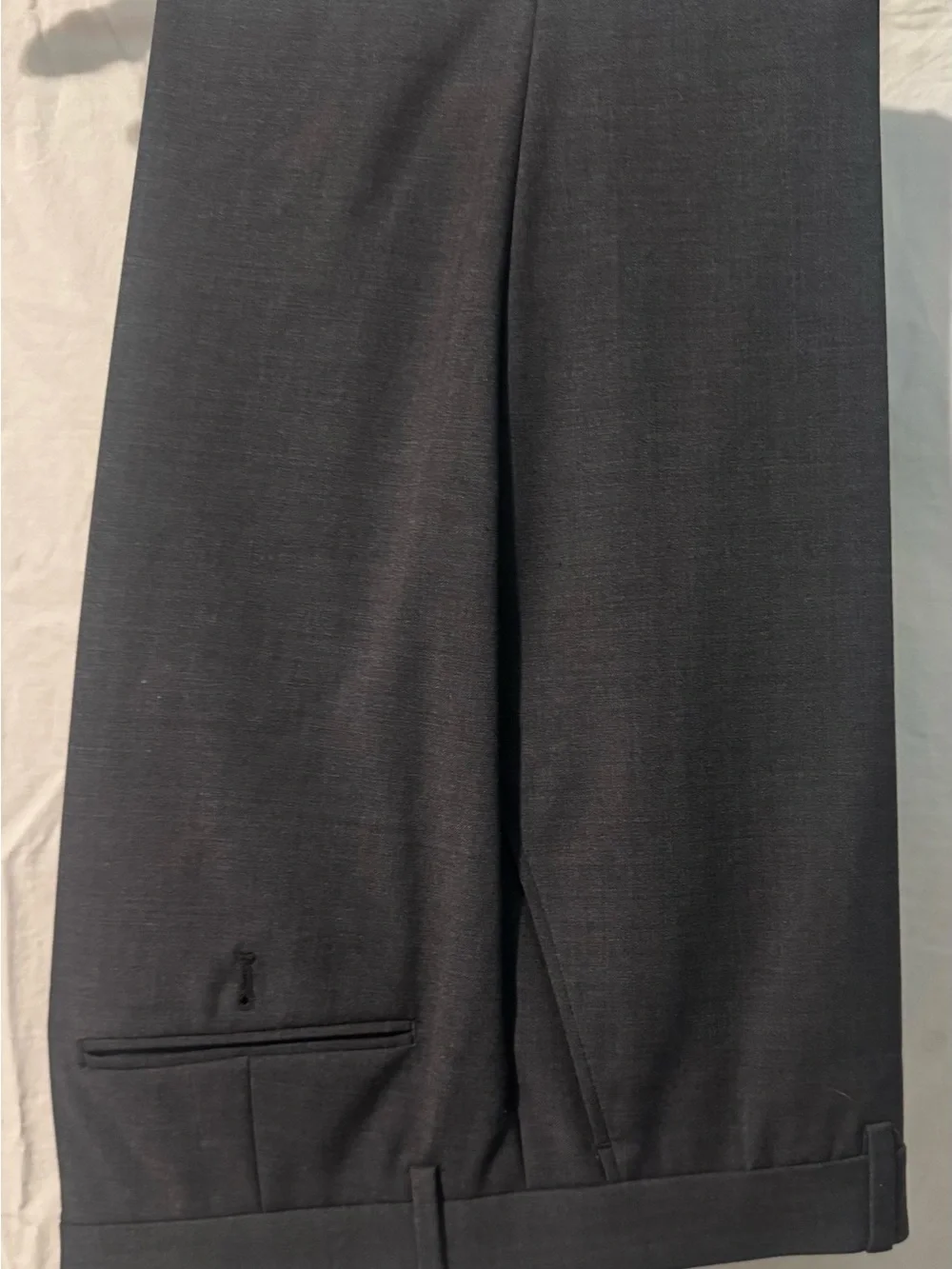 Men's Tailored Dark Gray Two-Button Suit Blazer
